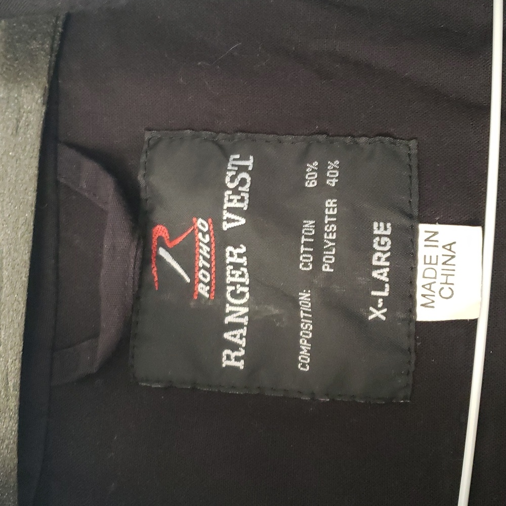 Men's Black Tactical Ranger Vest by Rothco - Picture 6 of 12
